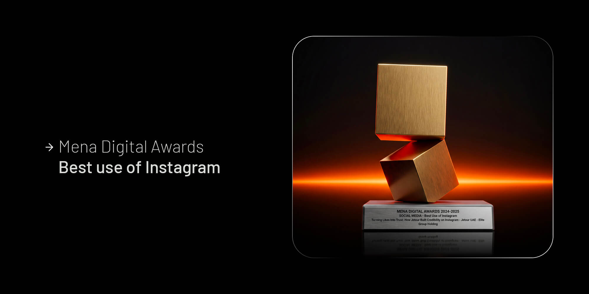 MENA Digital Awards - Best Use of Instagram
